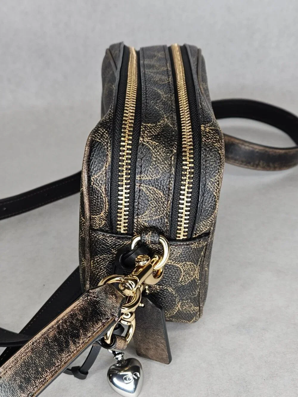 Coach Mini Carey Monogram Signature Crossbody Handbag Purse